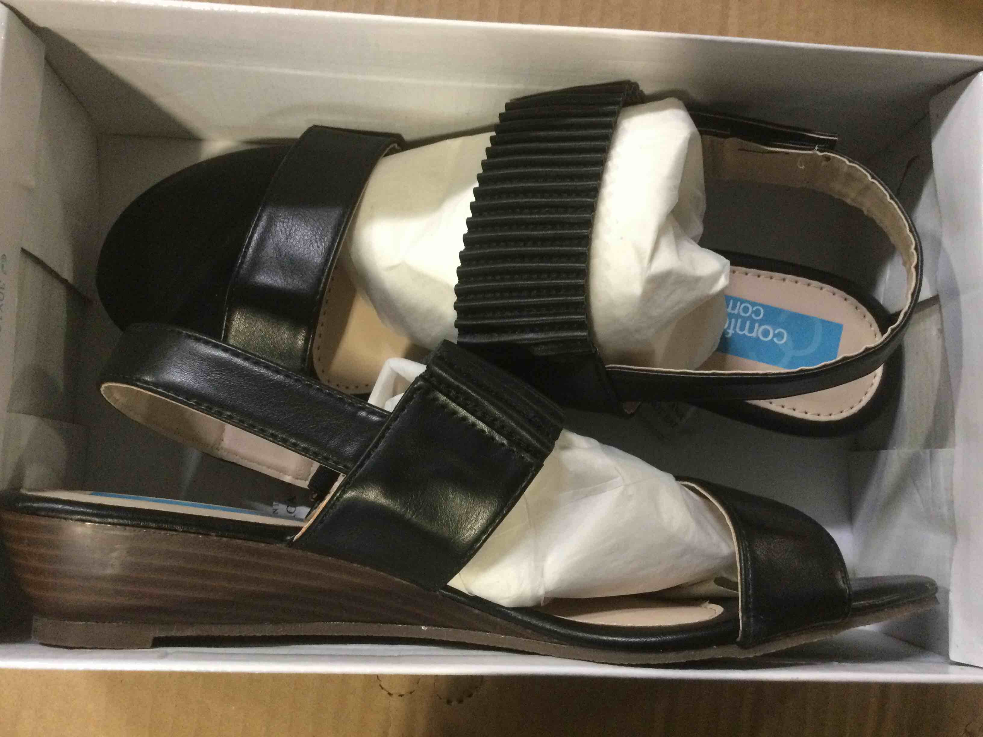 Comfort Corner Pleated Womens Shoes, 10W, Black