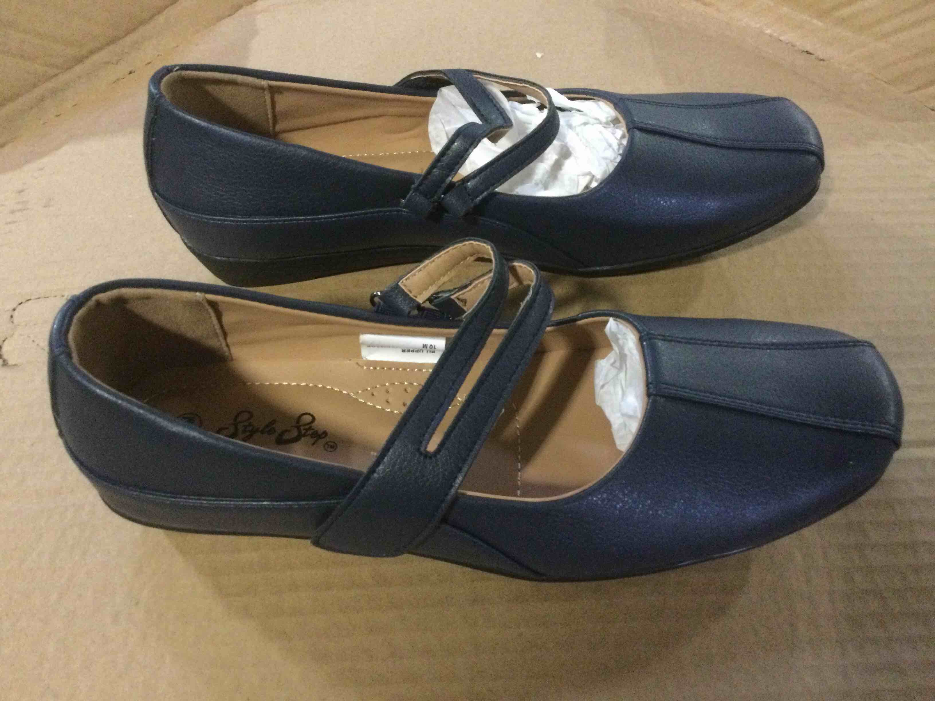 Style Stop Womens Mary Jane Dress Shoes, 10M, Navy