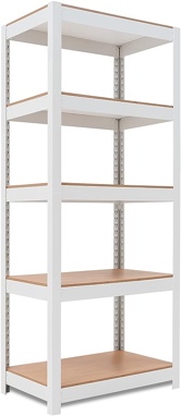 HOMEDANT House 5 Tier Laminated Metal Shelving Unit Adjustable Storage Utility Rack Heavy Duty Shelves Organization Multipurpose Shelf Kitchen Garage Pantry Closet 24.4" W x 16.5" D 59.5" H 1 Pack