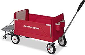 Radio Flyer 3-in-1 Folding Wagon with Cooler Caddy for Kids, Garden & Cargo (Amazon Exclusive)