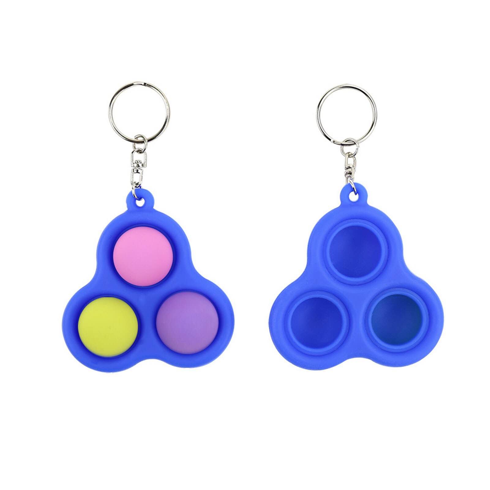 Samdiadat Fidget Simple Dimple Toy, Interesty Sensory Toys Stress Relief Hand Toys Easy to use Addictive Decompression Keychain Toy Handheld Mini Fidget Toy for Kids 3 Pcs For Pack