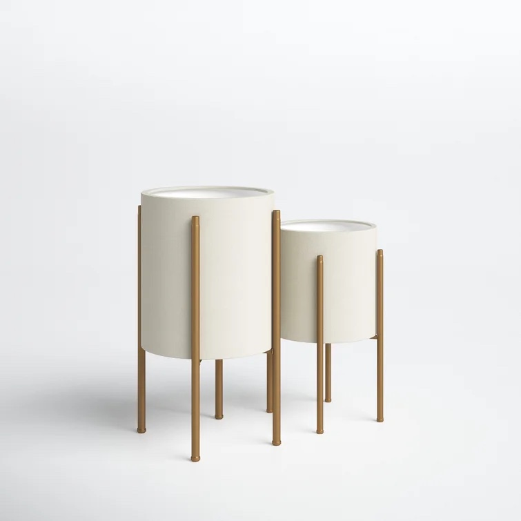 Panajota 2 Piece Decorative Metal Planters