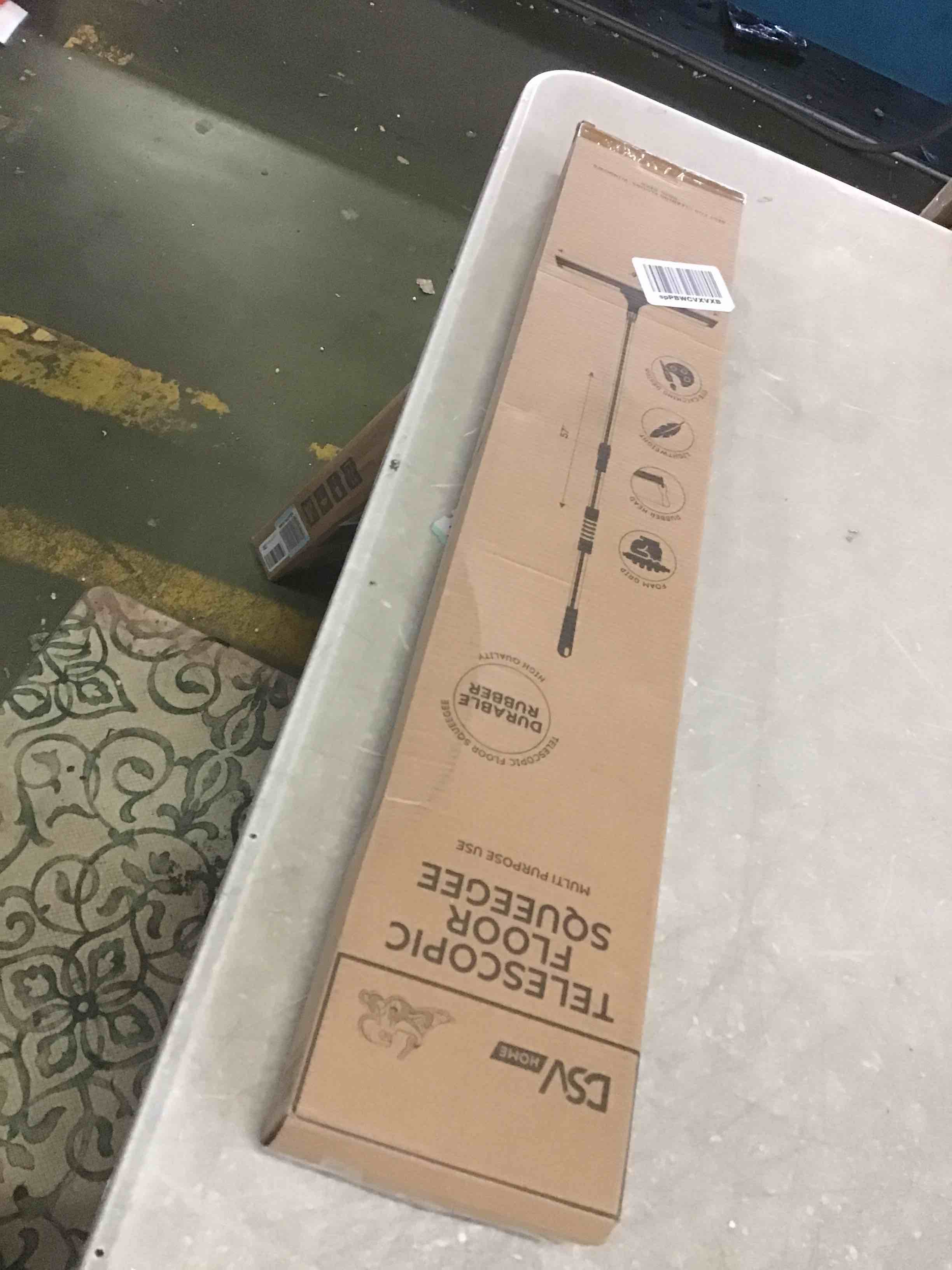 DSV Standard Professional Telescopic Stainless Aluminum Floor Scrubber Squeegee | 30â€_x009d_ – 57â€_x009d_ | Solid Natural Silicone Rubber Head 23.6â€_x009d_ |Best for Washing Shower Glass/Window/Floors