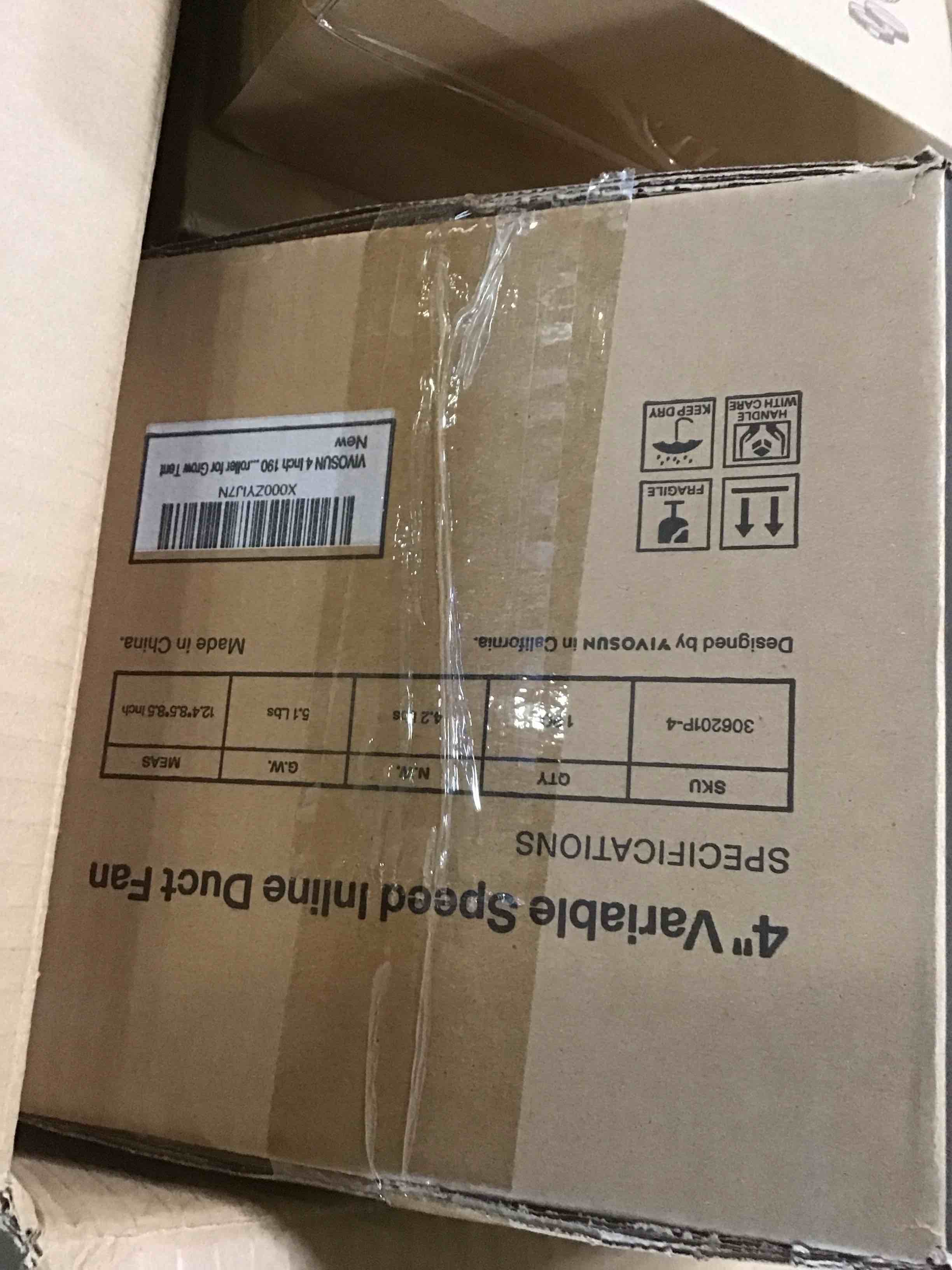 Duct fan,aluminum ducting, and carbon filter