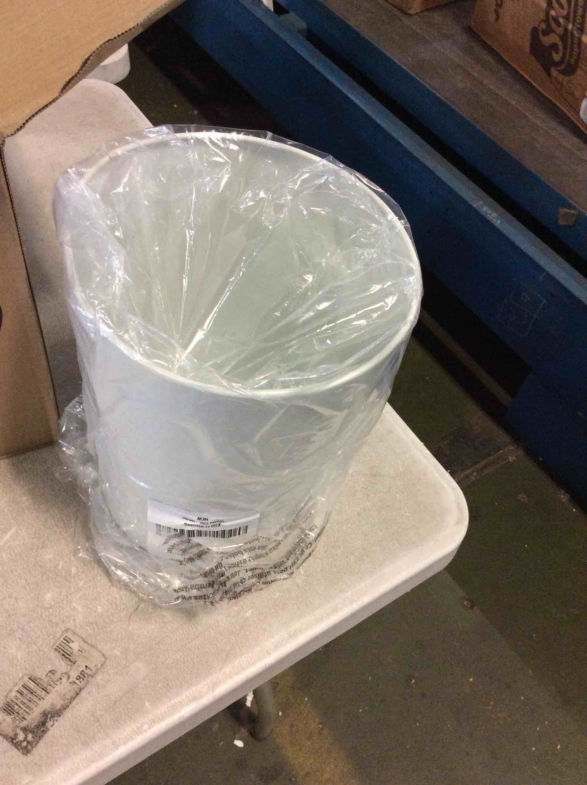 mDesign Round Metal Small 1.7 Gallon Recycle Trash Can Wastebasket, Garbage Container Bin for Bathrooms, Kitchen, Bedroom, Home Office - Durable Stainless Steel - Mirri Collection - Black Black 9.7 inch