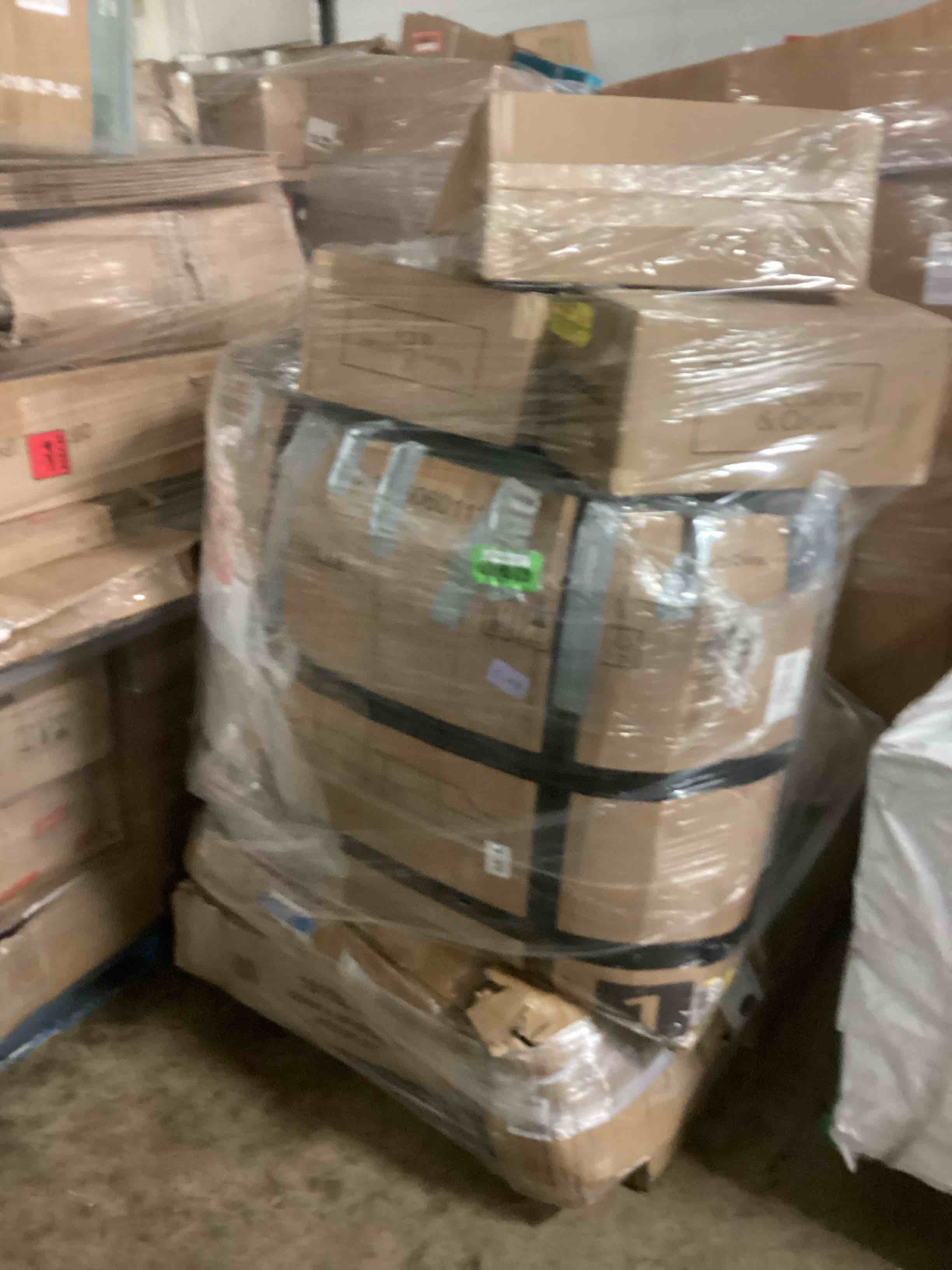 Pallet Lot of Assorted Furniture Components, Mattress, Lightning, Sofa Components, and more.