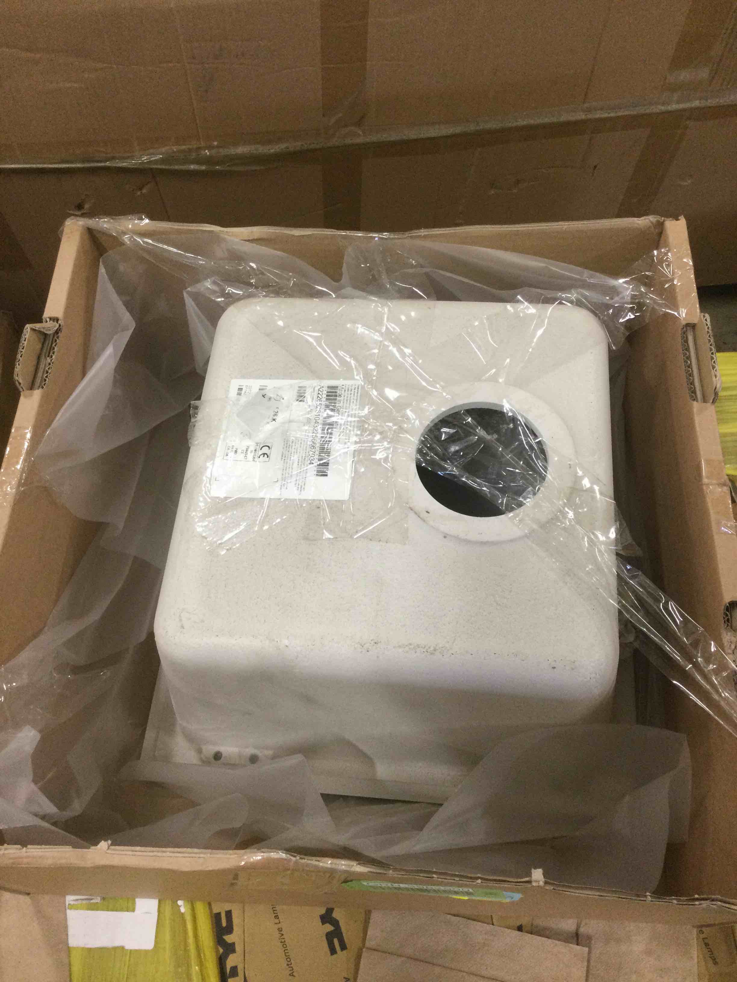 Tan fiber glass sink