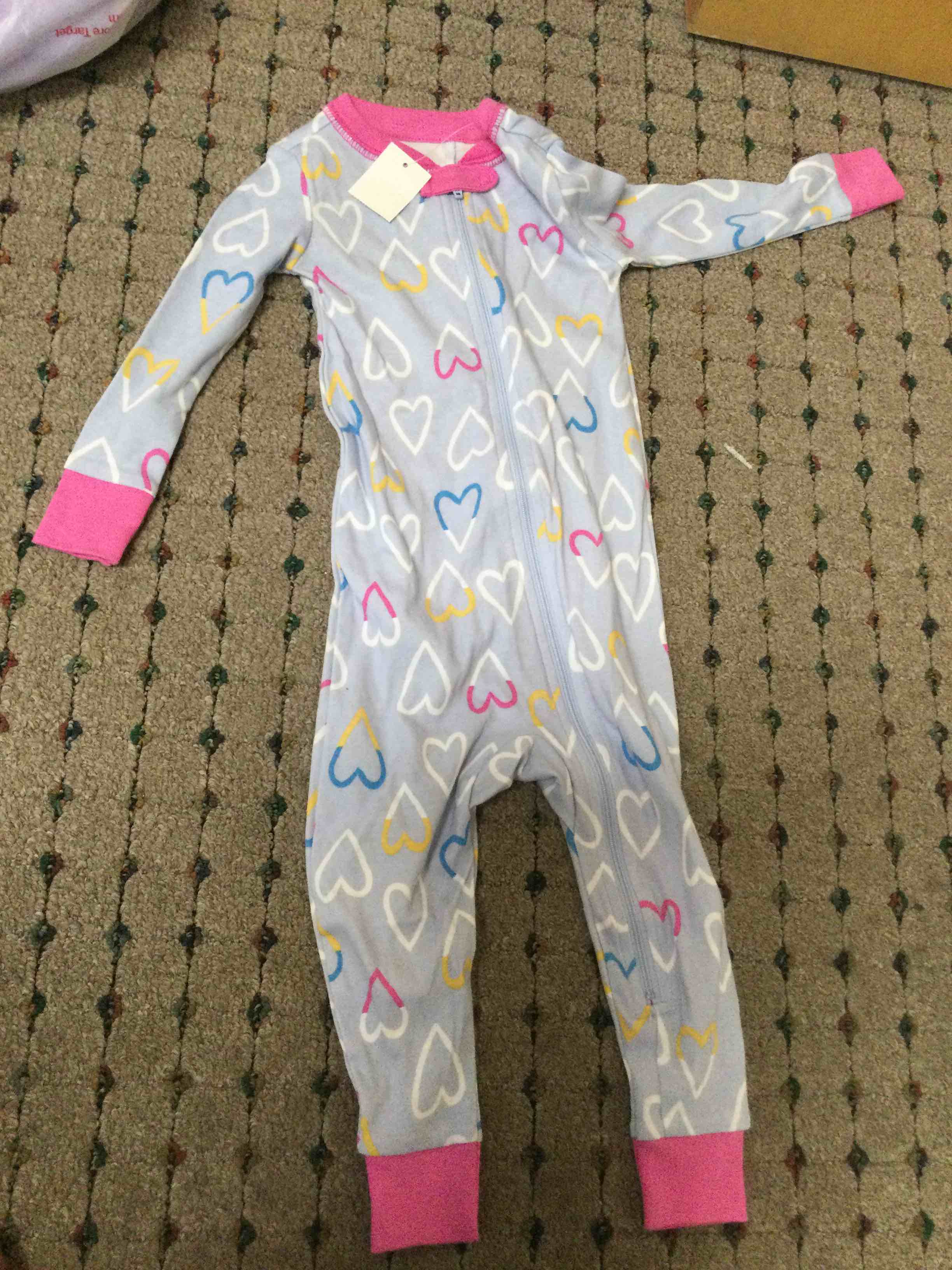 Cat & Jack Rainbow & Hearts 18 month sleeper, blue