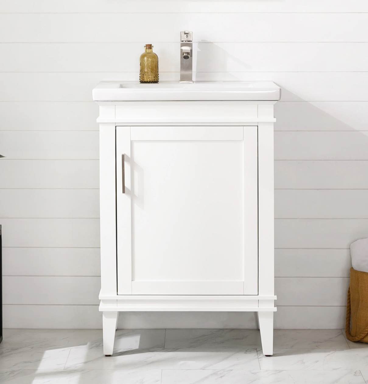 AVERY 24" SINGLE BATHROOM VANITY SET - WHITE