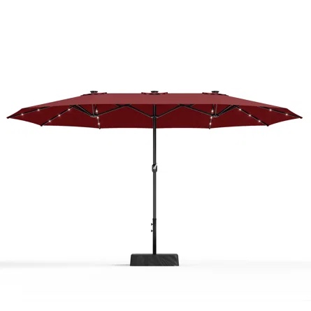 Kajah 15' x 9' Rectangular Lighted Market Umbrella