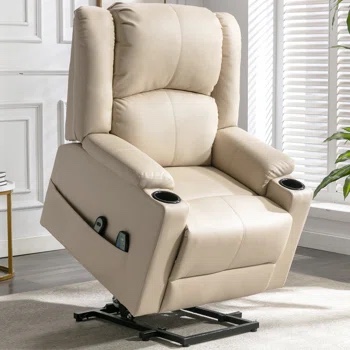 35.4'' Wide Power Lift Assist Recliner with Massager