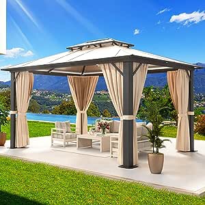 Aoxun 10'x13' Hardtop Gazebo (Incomplete Box 1/2)