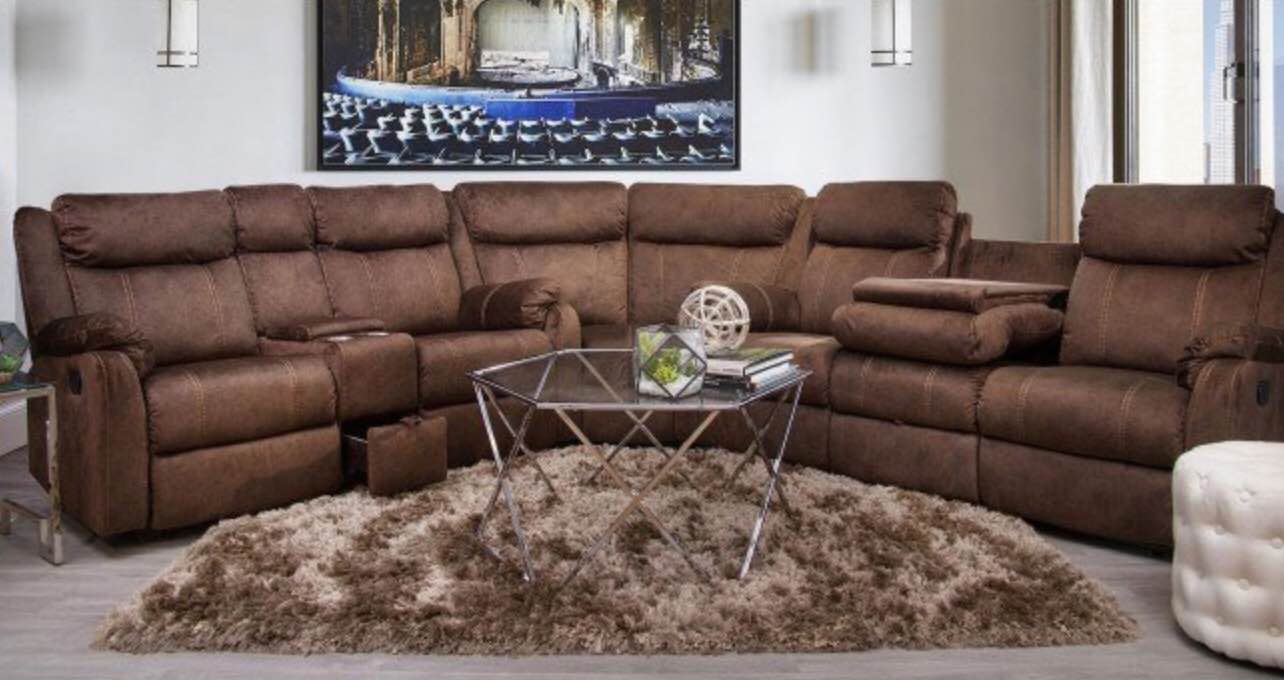 Reclining Sectional Set U7303C (Domino Coffee)