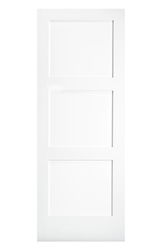 3 Panel Square Shaker Style Interior Door (32x80”