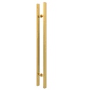 WYYL 59 inch Square Stainless Steel Entry Door Handle, H Shape Double Sided Sliding Door Handle, Bar Ladder Pull Shower Glass Sliding Barn Door Entrance Kitchen Interior Exterior Door Pull Push Gold