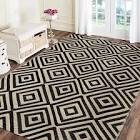 Ridota Reversible Mats, Outdoor Patio Rugs, Plastic Straw Rug, Modern Area Rug, Large Floor Mat for Outdoors, RV, Patio, Backyard, Deck, Picnic, Beach, Camping (Baroque Black & Grey, 9' x 18')