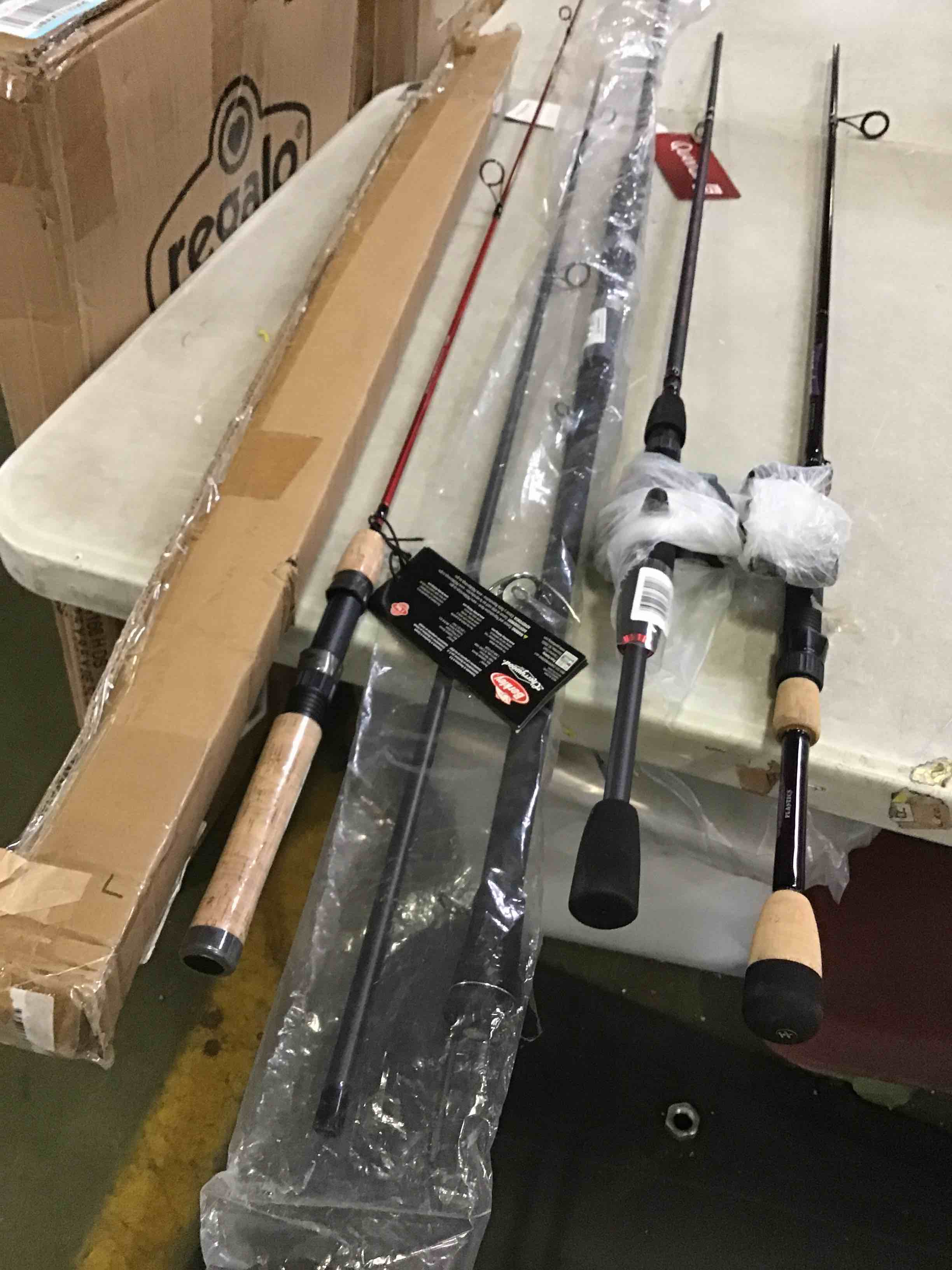 Assorted fishing rods (sizes and colors May vary) broken tip