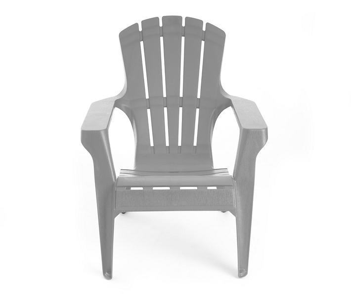 Gray Adirondack Plastic Outdoor Stack Chair
