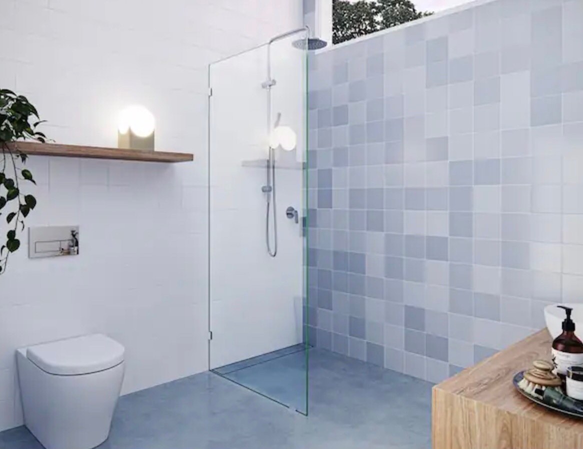 Glass Warehouse 32-in x 78-in Single Frameless Fixed Polished Chrome Standard Shower Door