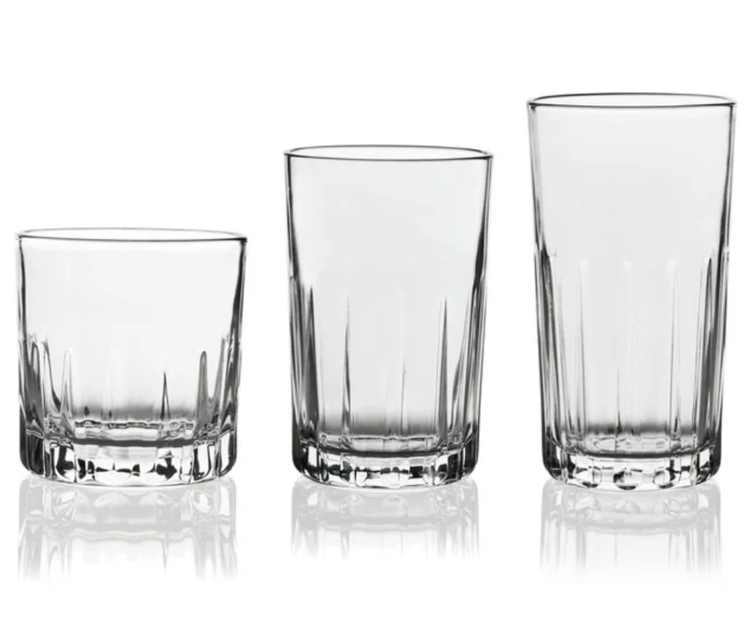 Libbey Brockton 24-Piece Tumbler, Rocks and Juice Glass Set