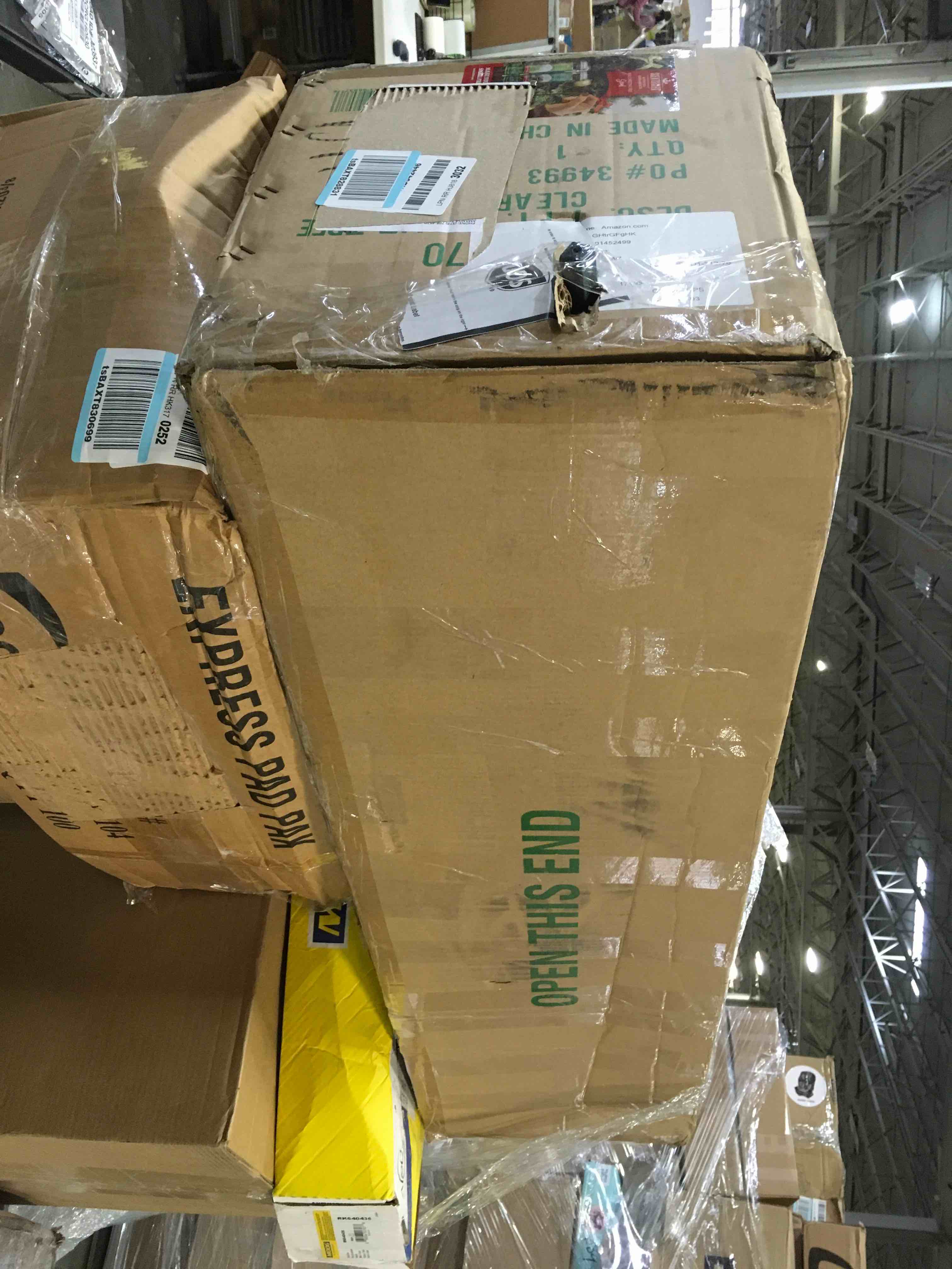 National Tree Company Pre-lit 'Feel Real' Artificial Full Downswept Christmas Tree, Green, Douglas Fir, White Lights, Includes Stand, 7 feet