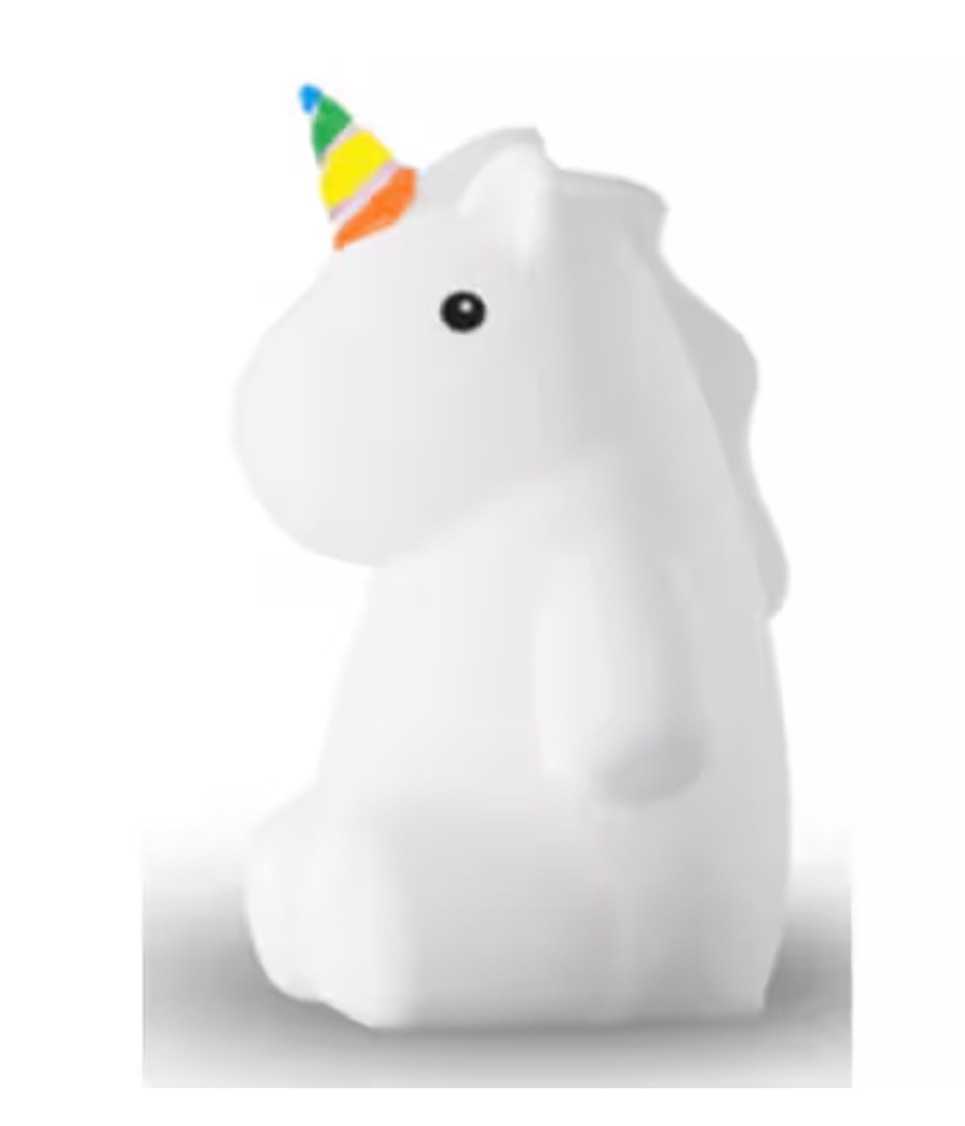 Globe Electric LED White Unicorn Multicolor Silicone Kids Night Light