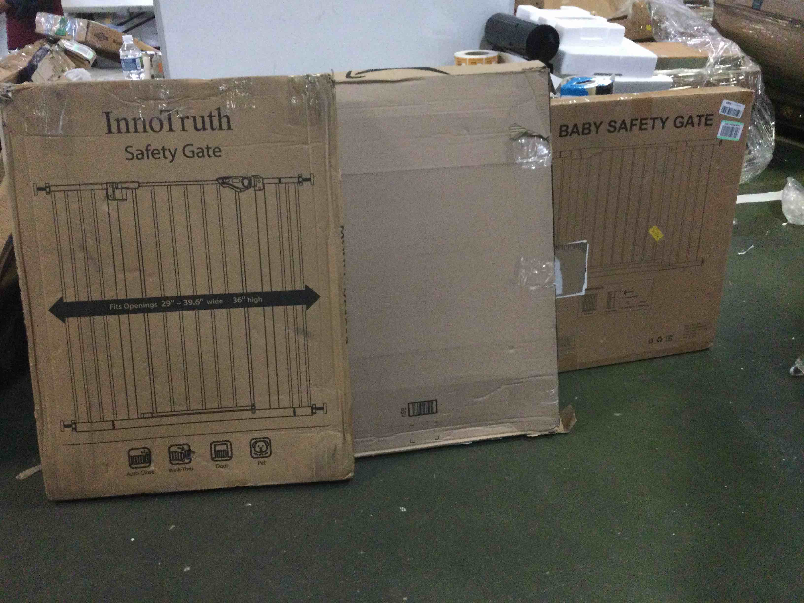 Assorted baby gates size and styles varies 