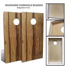 Pure Outdoor by Monoprice Wood Cornhole Outdoor Game with Carrying Case oak 