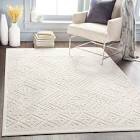 GWC2304-5373 5 ft. 3 in. x 7 ft. 3 in. Greenwich Machine Woven Rectangle Rug - Cream