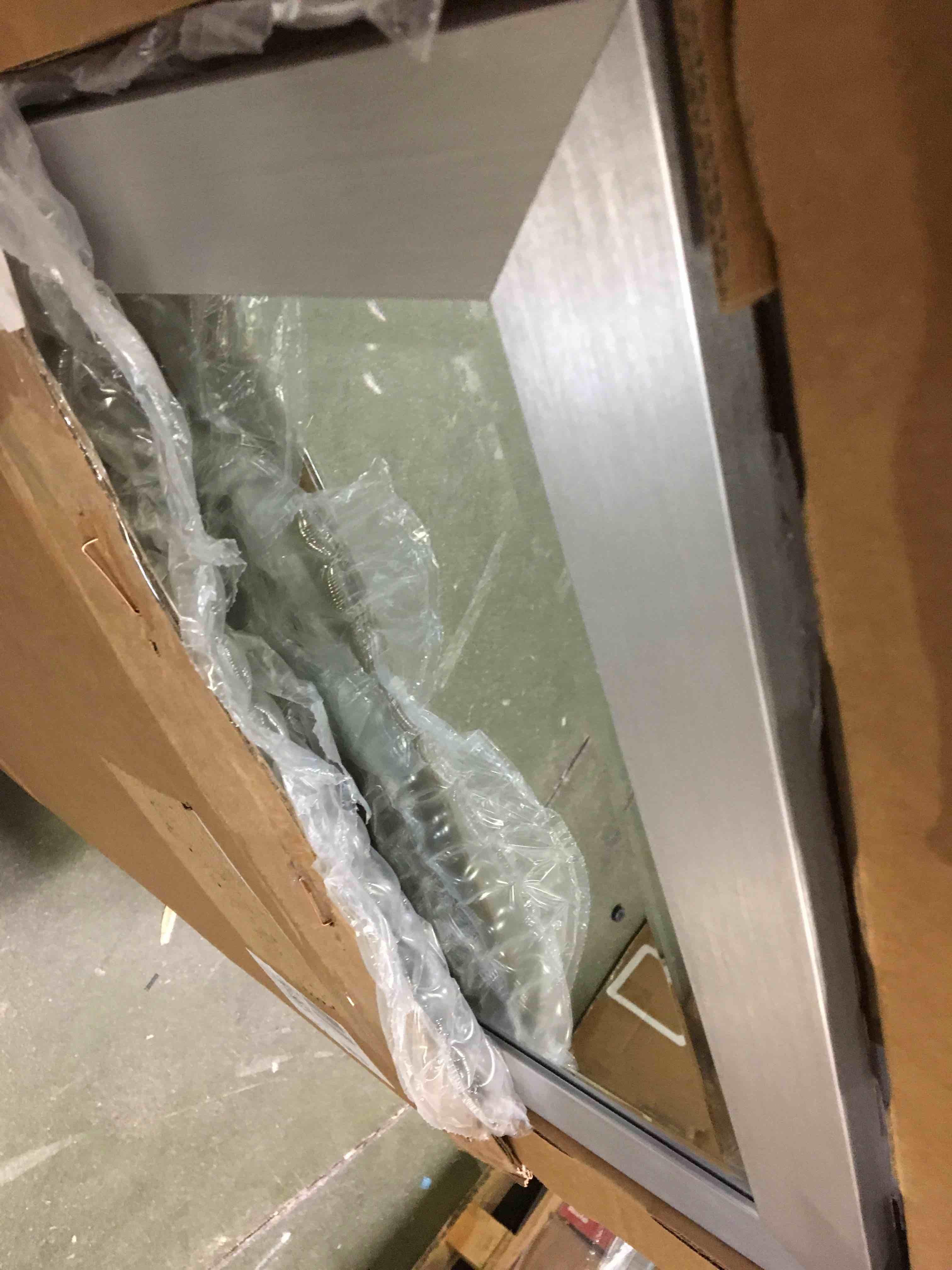 Brushed nickel mirror 