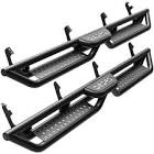 OEDRO 6 Inch Running Boards Compatible with 2007-2021 Toyota Tundra CrewMax Cab, Bolt-on Side Steps Steel Nerf Bar, Two Stairs Design