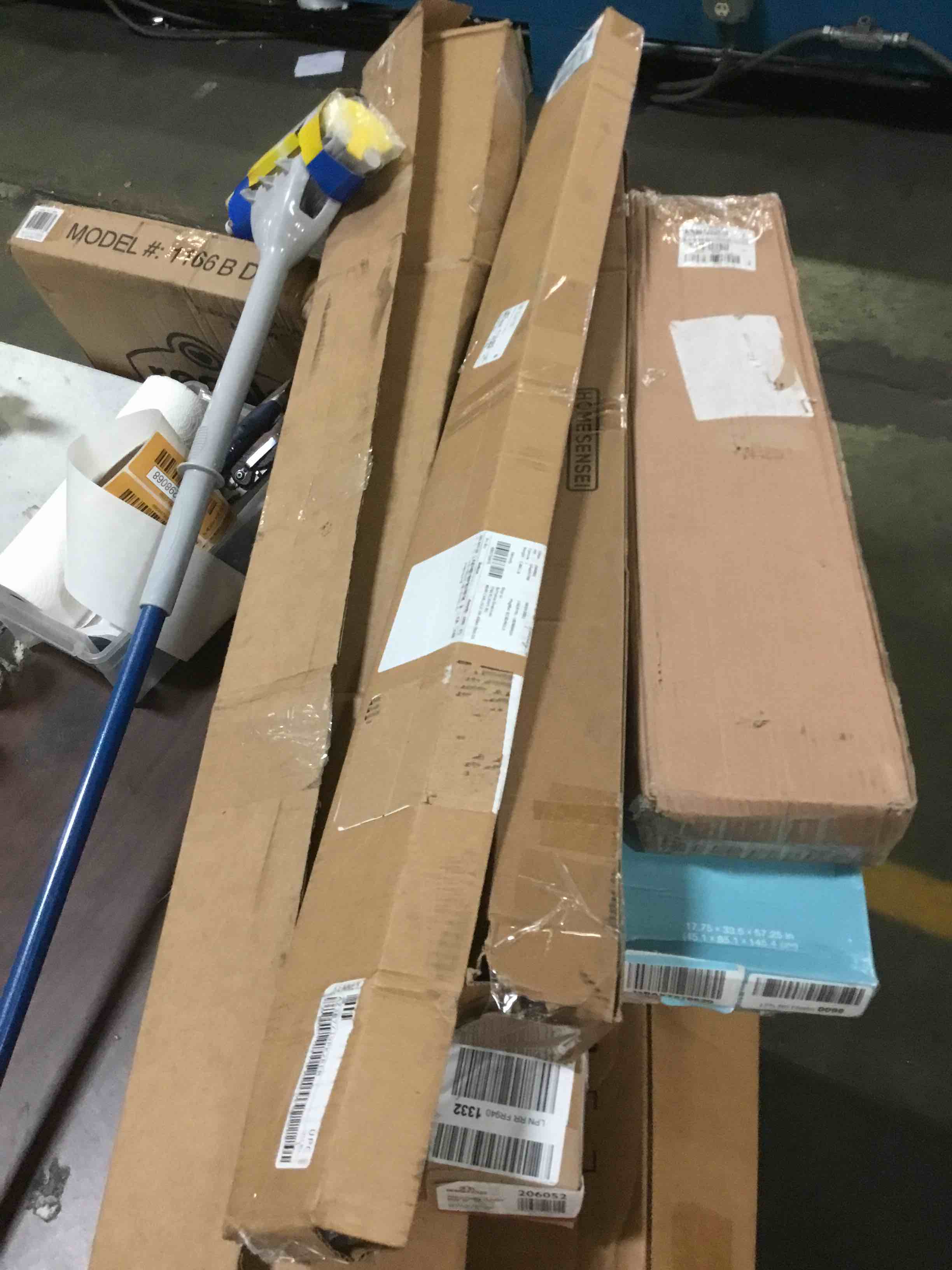 Assortment of Miscellaneous products (May Include cordless shade, curtain rods, retractable baby gate, Led universal linear lamp and more or other use)