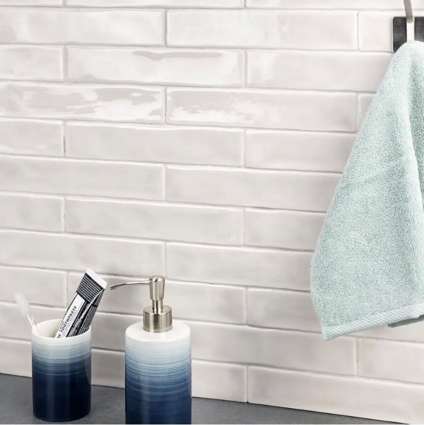 Ivy Hill Tile Newport Gray 2 in. x 10 in. x 11mm Polished Ceramic Subway Wall Tile (40 pieces / 5.38 sq. ft. / box)