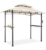MEWAY 8x5 Grill Gazebo Double Tiered Outdoor BBQ Canopy Tent