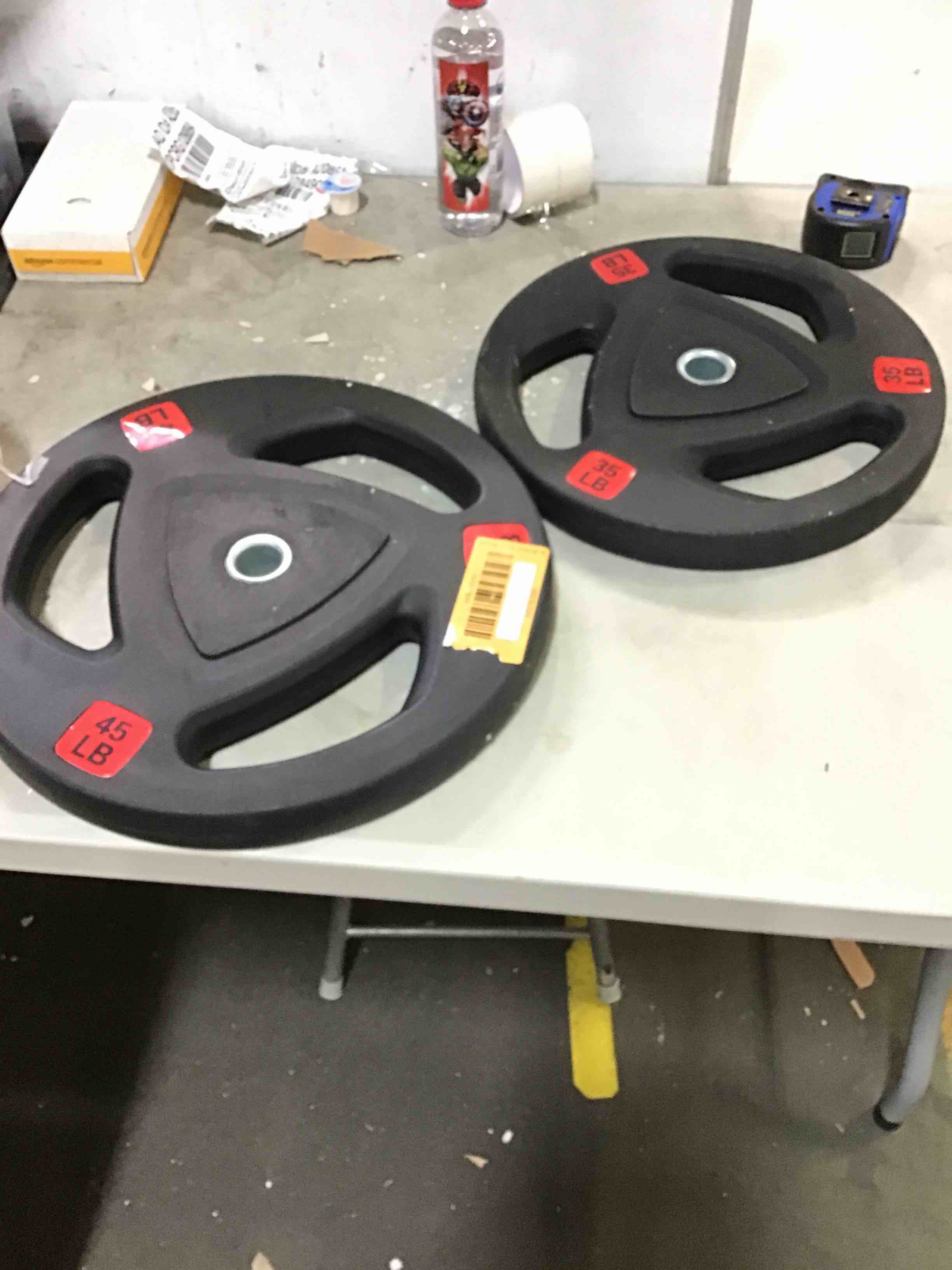 45 and 35 weight plates