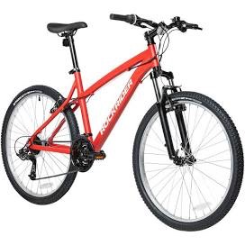 Decathlon Rockrider ST50, 21 Speed Aluminum Mountain Bike, 26", Unisex, Red, Medium