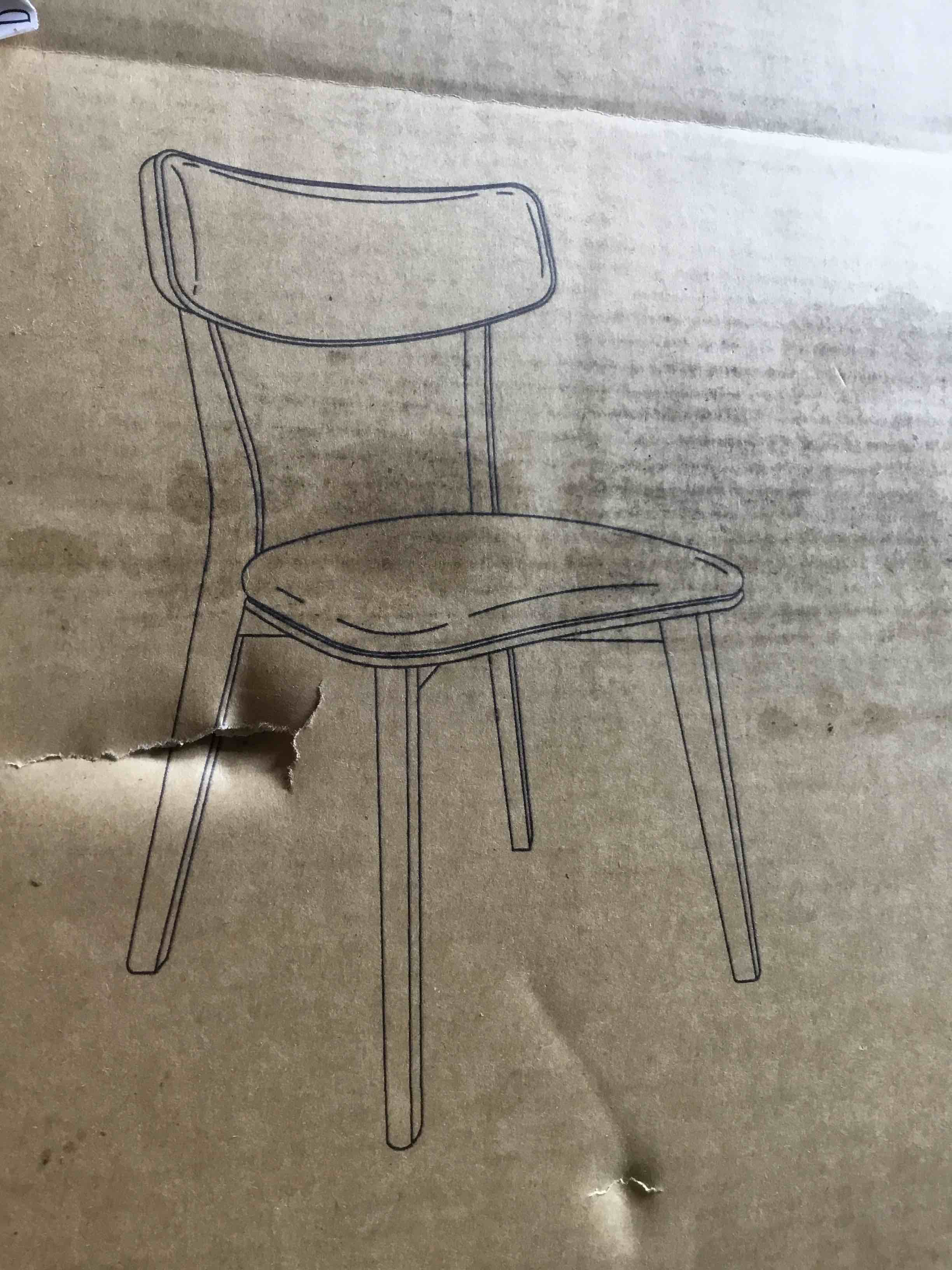 Single Dining Chair. White