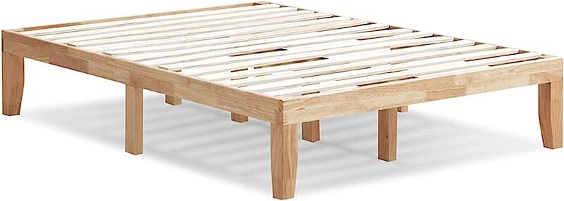 Is Incomplete Box 2/2 FANYE Full Size Platform Bed with Headboard, Wooden Bedframe W/Wood Legs and Slat Support for Bedroom, Guestroom, No Box Spring Required, Light Brown