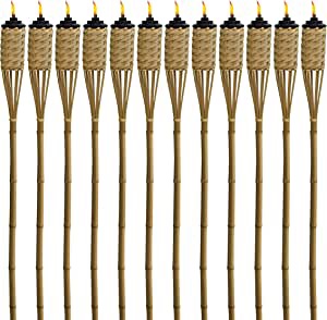 TIKI Brand 1120116 Homespun Outdoor Torch, Natural. (pack of 12).