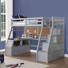 Loft Bed with 4 Drawers Chest Gray WF296605AAE ( Box 1 of 3 only ) incomplete 