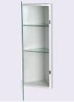 Acosta-Hernandez Space Saving Corner Mount Frameless 1 Door Medicine Cabinet with 3 Shelves