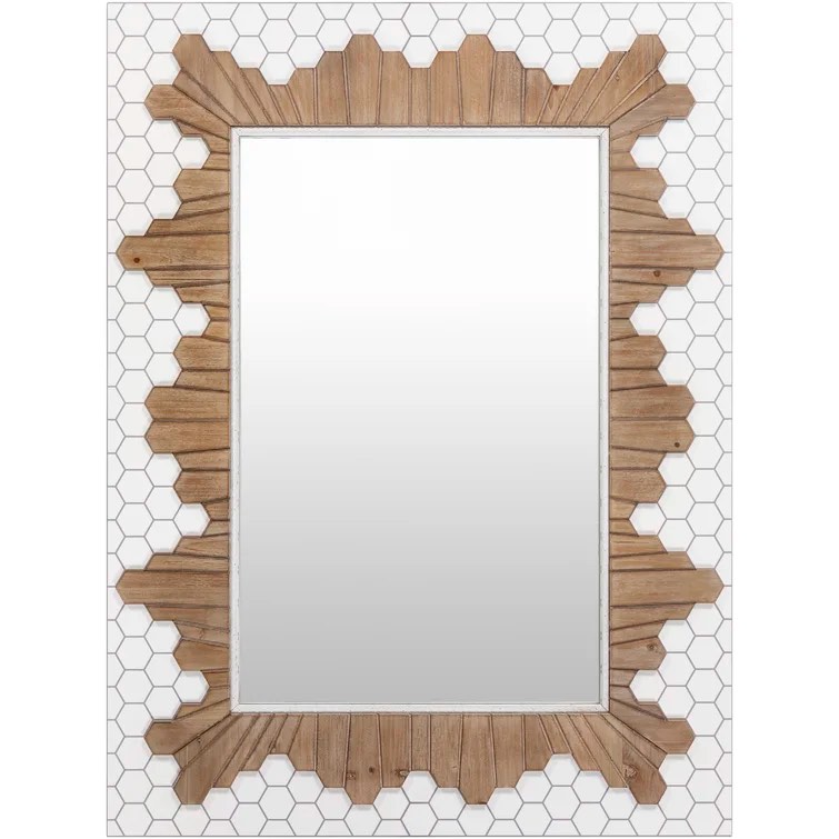 Gertha Modern Natural, White Mirror