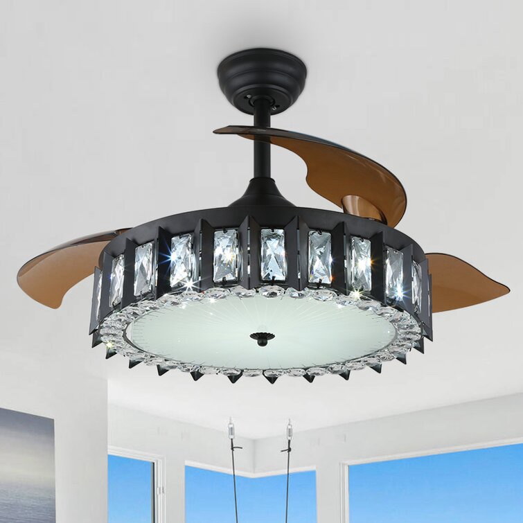 42" Andella LED Bladeless Ceiling Fan With Remote Control And Light Kit Included