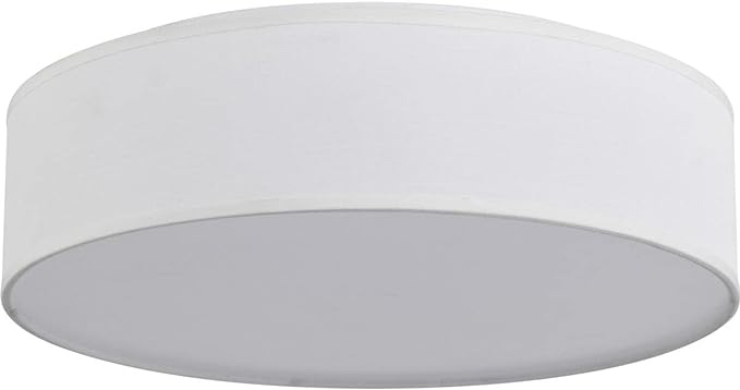 Nuvo Lighting 15" Wide LED Flush Mount Drum Ceiling Fixture with a Fabric Shade and an Acrylic Diffuser - 50,000 Hours