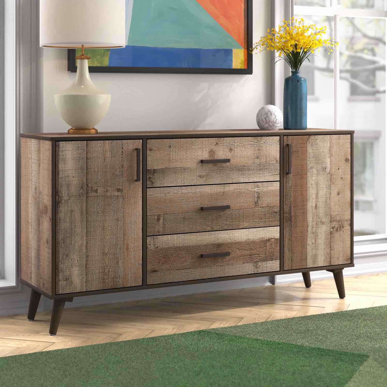 Van Horne 59.1" Wide 3 Drawer Sideboard