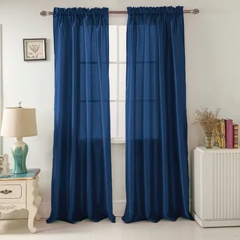 Alexzavier Faux Silk Solid Color Rod Pocket Single Curtain Panel