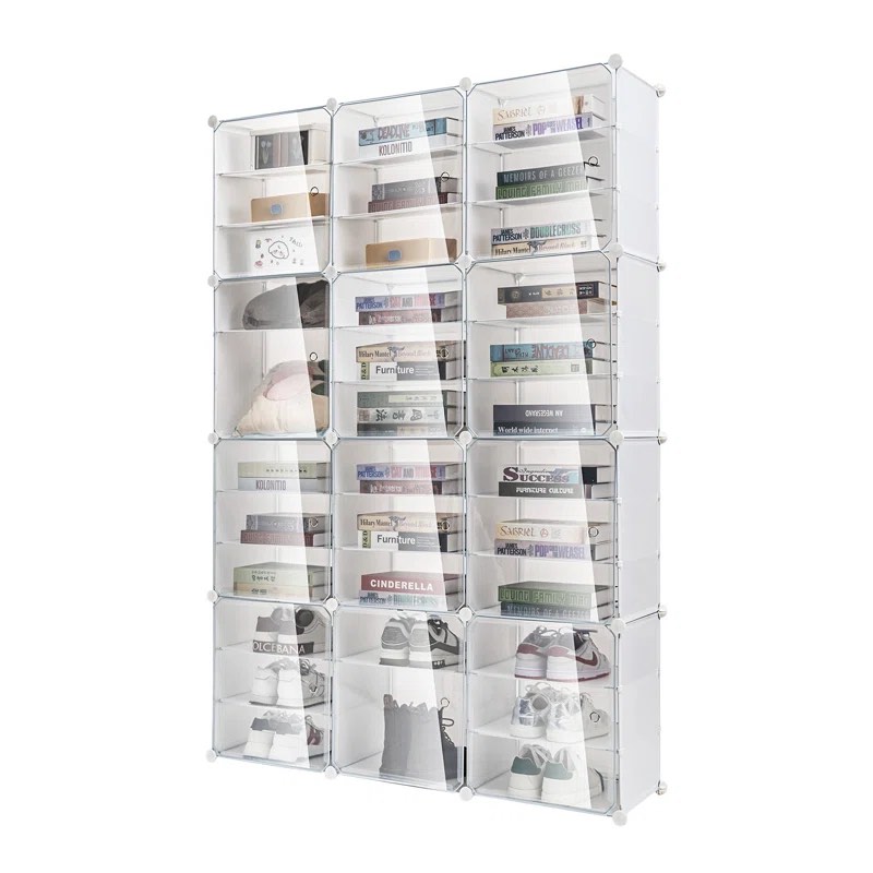 72 Pair Stackable Shoe Storage Cabinet
