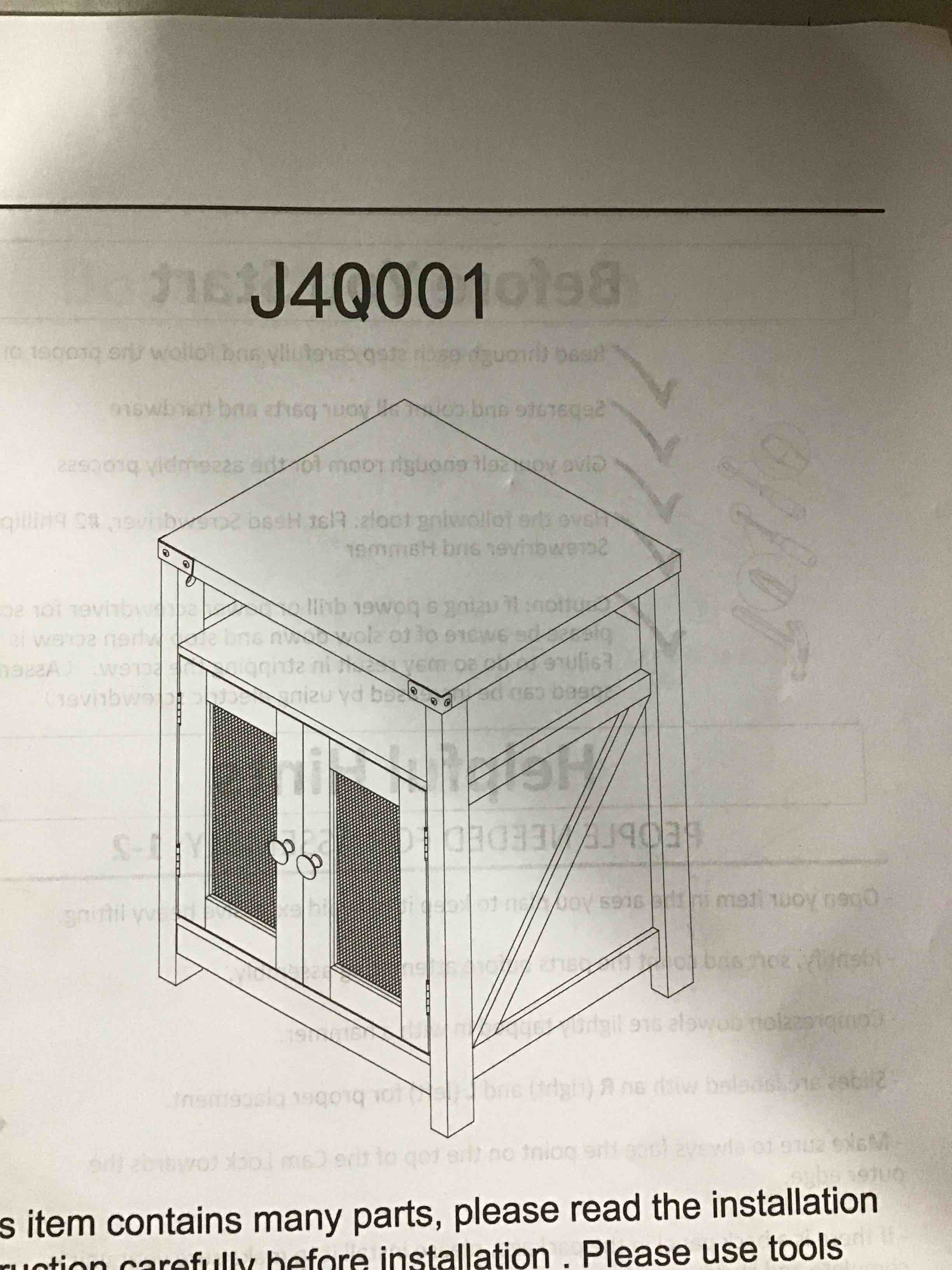 Farmhouse End Table ( no stock photo) 
