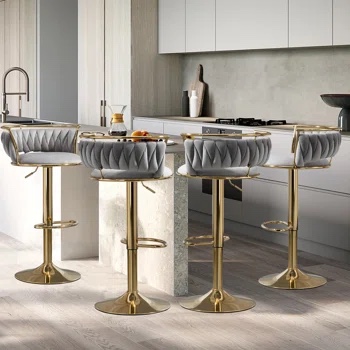 Ginko Swivel Adjustable Height Bar Stool