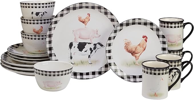 Certified International On The Farm 16Pc Dinnerware Set